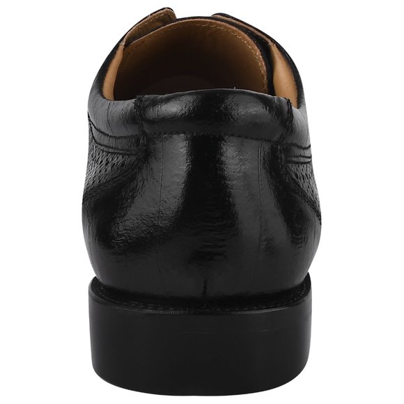 LIBERTYZENO Mens Knitted Design Genuine Leather Lace Up Oxford Dress Shoes - Picture 6 of 8